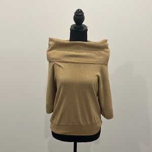 COPY - Y2k gold cowl neck sweater